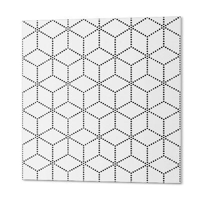 Wall panel square Hexagons with colored dots
