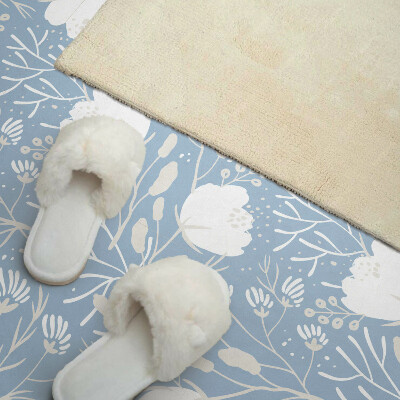 Wall panel square Flowers on a colored background