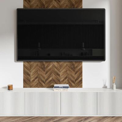 Wall panel square Boards in a classic herringbone pattern