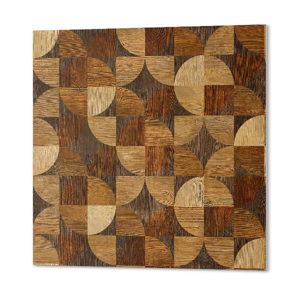 Wall panel square Wooden motif in geometric style