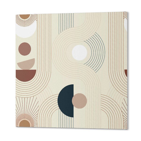 Wall panel square Lines and forms in an abstract style