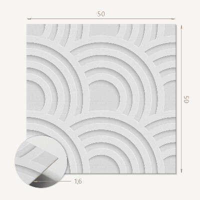 Wall panel square Wavy patterns