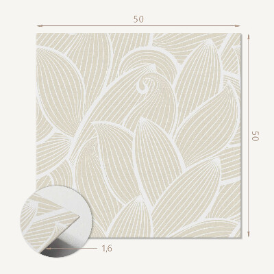 Pvc wall panel square Light leaves in wave patterns