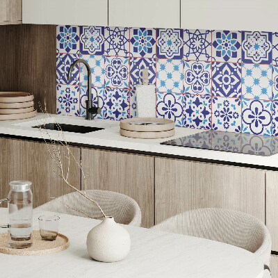 Wall paneling Tiled motifs in geometric shapes