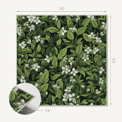 Wall panel square Floral plant composition