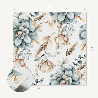 Wall paneling Flower and plant pattern