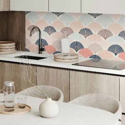 Pvc wall panel square Waves with a fan accent