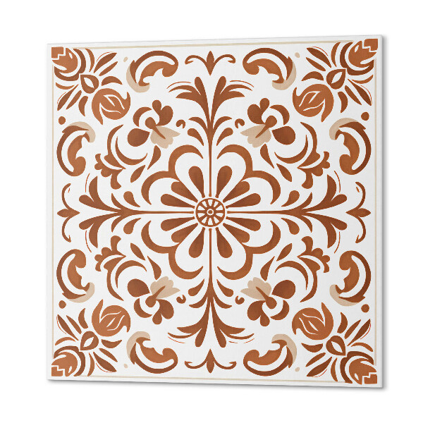 Pvc wall panel square Ornamental style flower pattern