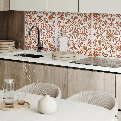 Pvc wall panel square Ornamental style flower pattern