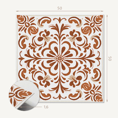 Pvc wall panel square Ornamental style flower pattern
