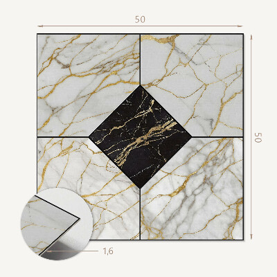 Wall panel square Chic marble graphics
