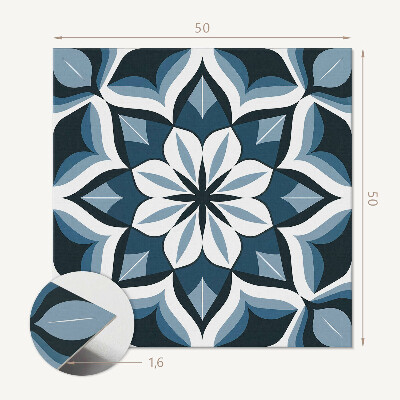 Pvc wall panel square Floral figures in perfect symmetry