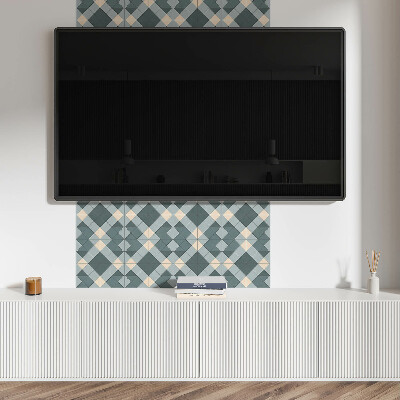 Wall panel square geometric pattern