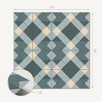 Wall panel square geometric pattern