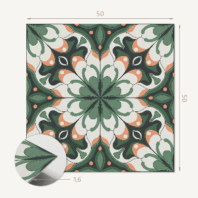 Pvc wall panel square Artistic plant pattern