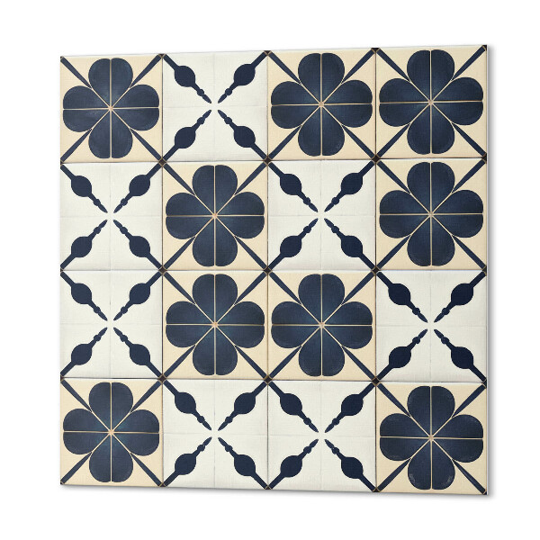 Pvc wall panel square Floral pattern on a plain background