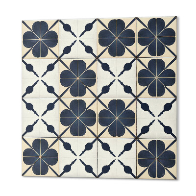 Pvc wall panel square Floral pattern on a plain background