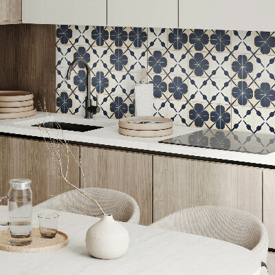 Pvc wall panel square Floral pattern on a plain background