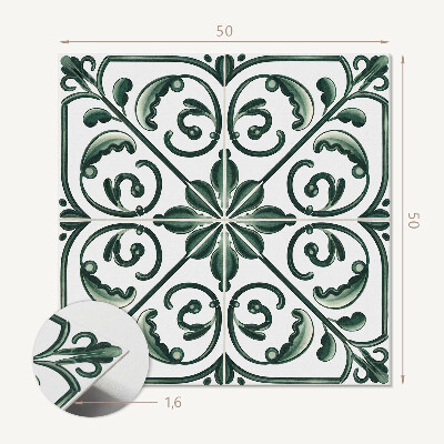 Wall panel square Decorative plants with intricate ornaments