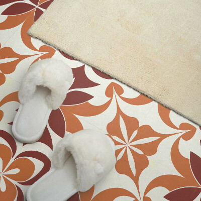 Pvc wall panel square Floral design with leaves and flowers