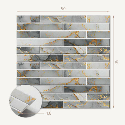 Pvc wall panel square Luxurious marble design