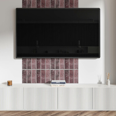 Wall paneling Vertical stripes in a mosaic pattern