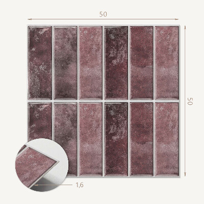 Wall paneling Vertical stripes in a mosaic pattern