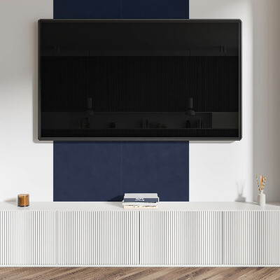 Pvc wall panel square Stylish dark navy blue