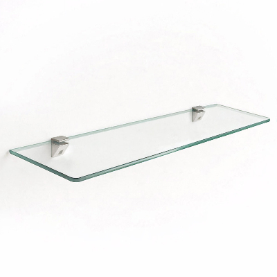 Glass bathroom shelf transparent