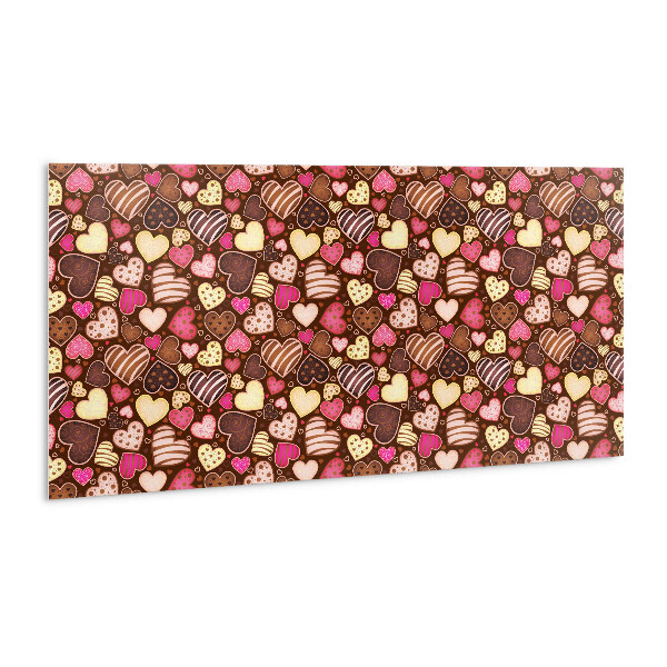 Decorative wall panel Colorful hearts