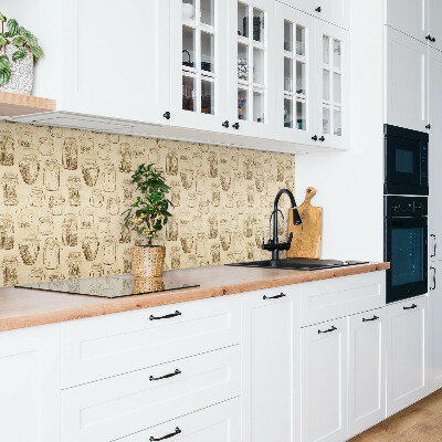 Wall panel Jars on a brown background