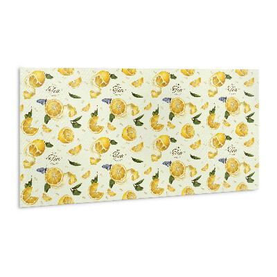 Wall panel Yellow lemon slices