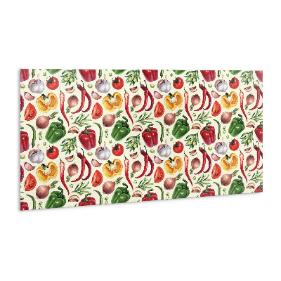 Wall panel Colorful cartoon vegetables