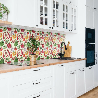 Wall panel Colorful cartoon vegetables