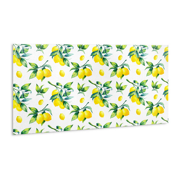 PVC wall panel Sprigs of leaves and lemons