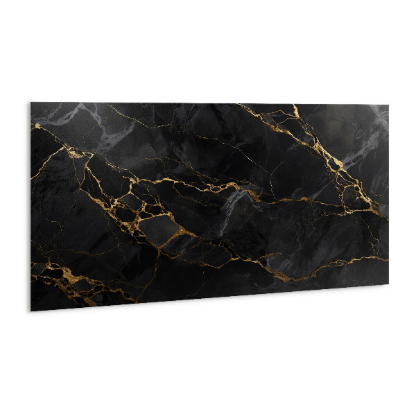 Wall paneling Dark marble and gold