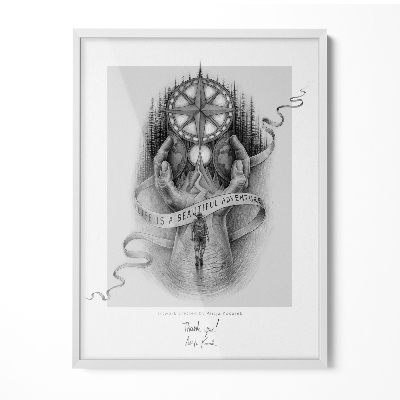 White frame 23x31 in