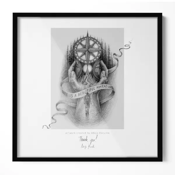 Stylish black photo frame 19x19 in