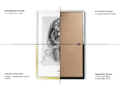 Silver photo frame for wall 7x11 in
