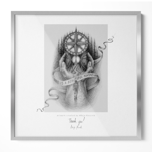 Silver wall frame 19x19 in