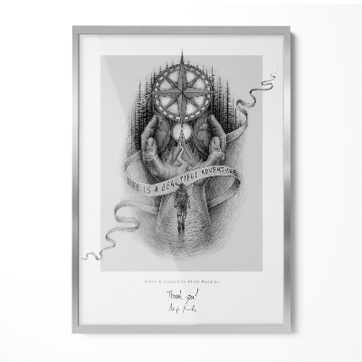 Silver picture frame 27x39 in