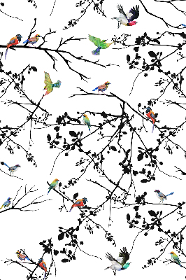 Kitchen roller blind Birds on branches