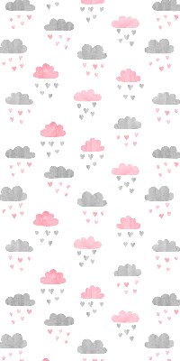 Roller blind for window Pink and gray clouds