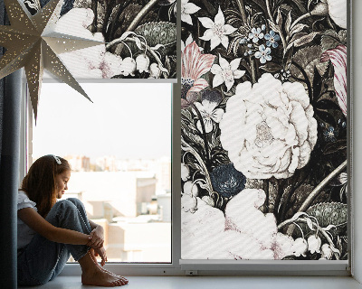 Roller blind for window Bouquet of flowers