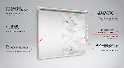 Roller blind for window Colorful scales