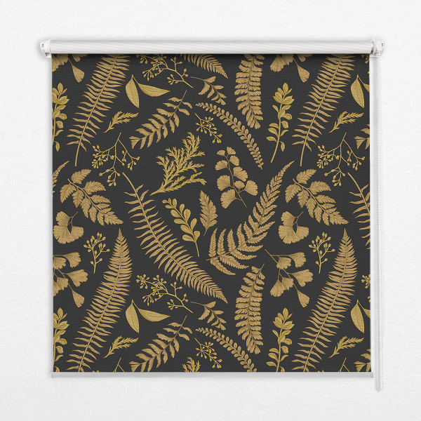 Roller blind Yellow ferns