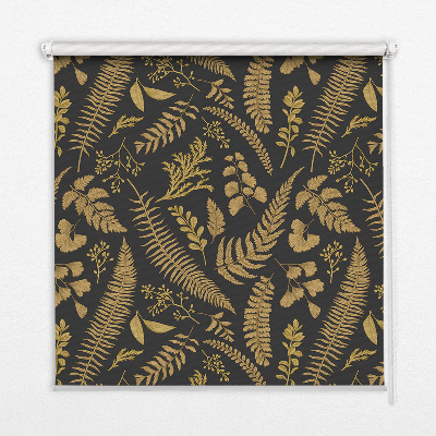 Roller blind Yellow ferns