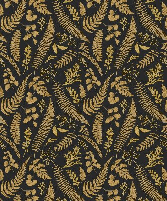 Roller blind Yellow ferns