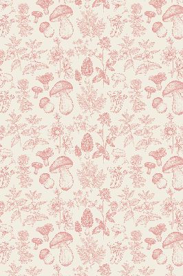 Roller blind Drawn mushrooms