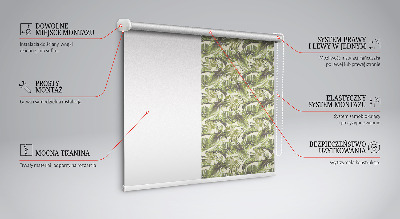 Roller blind Flower leaves